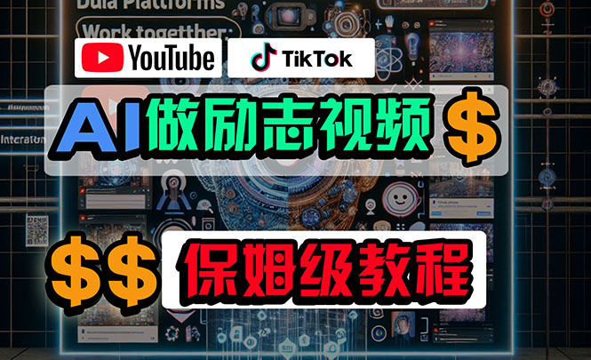 （10520期）利用AI制作励志视频，在YouTube和TikTok赚钱，小白可做（附工具）|艾一资源