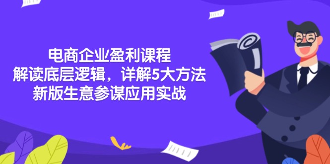 （13815期）电商企业盈利课程：解读底层逻辑，详解5大方法论，新版生意参谋应用实战|艾一资源