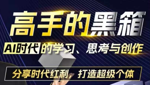 高手的黑箱：AI时代学习、思考与创作-分红时代红利，打造超级个体|艾一资源