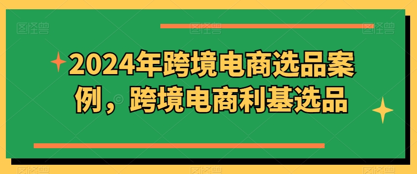 2024年跨境电商选品案例，跨境电商利基选品（更新11月）|艾一资源