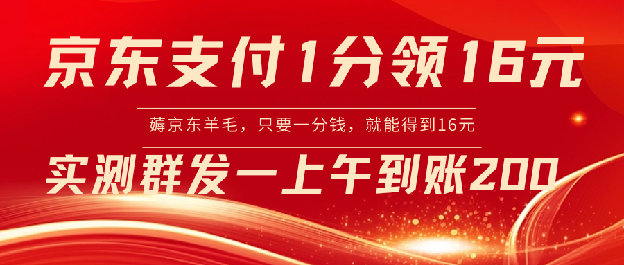 （8678期）京东支付1分得16元实操到账200|艾一资源