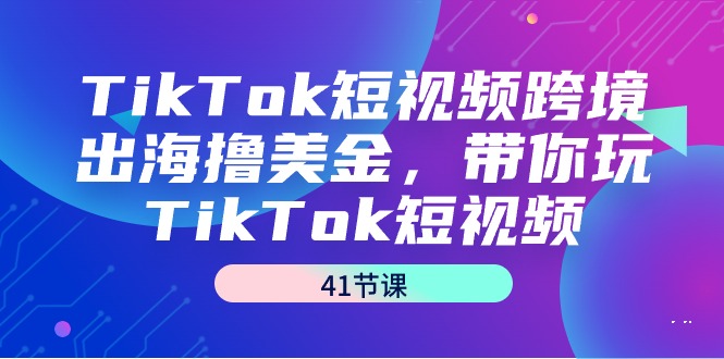 （9155期）TikTok短视频跨境出海撸美金，带你玩TikTok短视频（41节课）|艾一资源