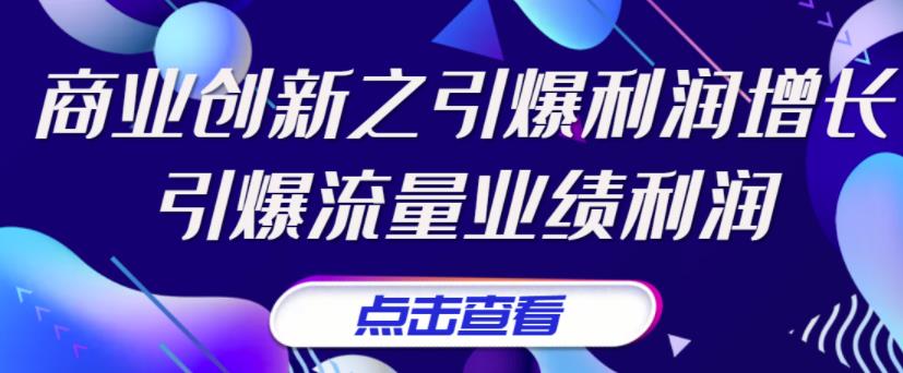 （3388期）张琦《商业创新之引爆利润增长》引爆流量业绩利润|艾一资源