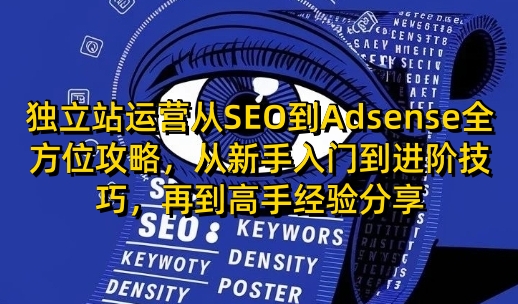 独立站运营从SEO到Adsense全方位攻略，从新手入门到进阶技巧，再到高手经验分享|艾一资源