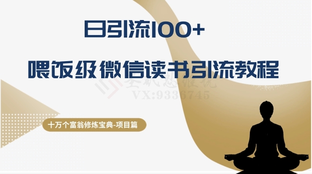 十万个富翁修炼宝典之10.日引流100+，喂饭级微信读书引流教程|艾一资源