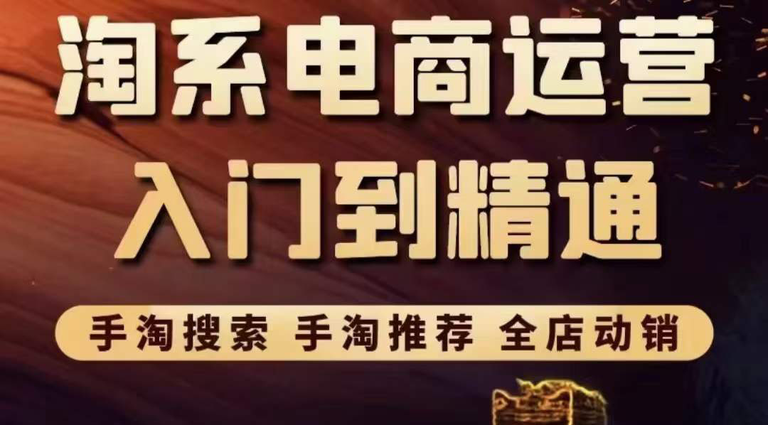 （3371期）淘系电商入门到精通 手淘搜索，手淘推荐，全店动销|艾一资源