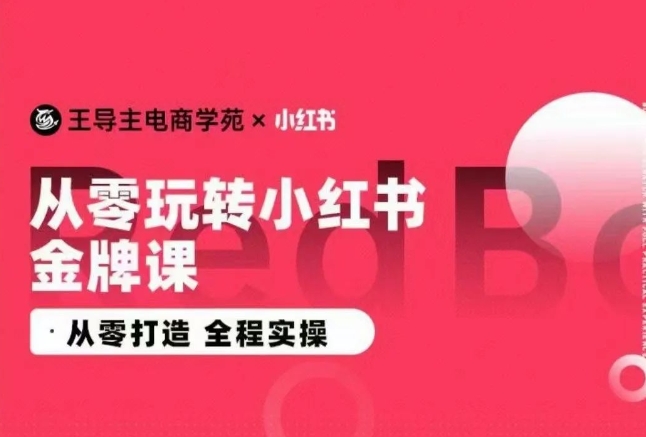 王导主·小红书电商运营实操课，​从零打造  全程实操|艾一资源