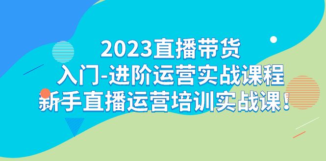 （7162期）2023直播带货入门-进阶运营实战课程：新手直播运营培训实战课！|艾一资源