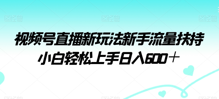 视频号直播新玩法新手流量扶持小白轻松上手日入600＋【揭秘】|艾一资源