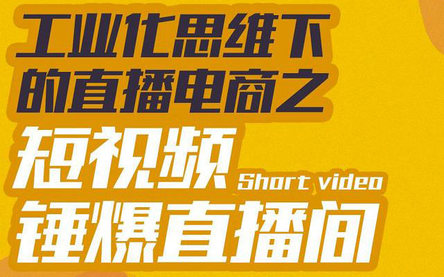 （3042期）工业化思维下的直播电商之短视频锤爆直播间，听话照做执行爆单|艾一资源