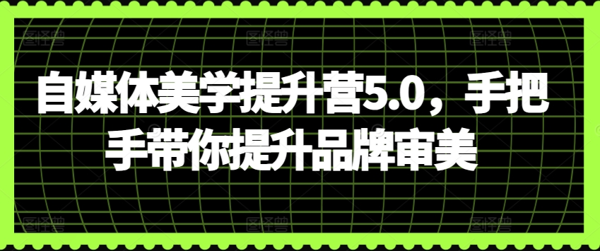 自媒体美学提升营5.0，手把手带你提升品牌审美|艾一资源