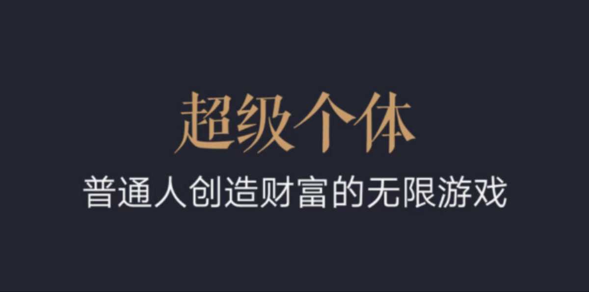 超级个体：2024-2025翻盘指南，普通人创造财富的无限游戏|艾一资源