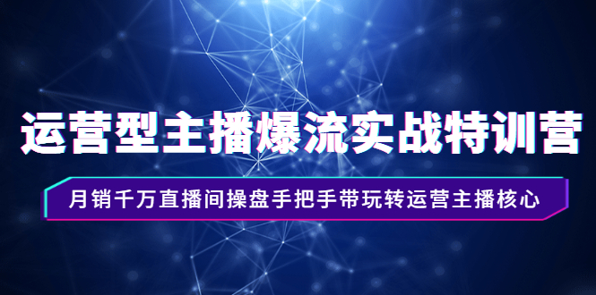 （2540期）运营型主播爆流实战特训营，月销千万直播间操盘手把手带玩转运营主播核心|艾一资源