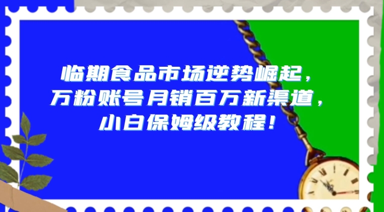 临期食品市场逆势崛起，万粉账号月销百万新渠道，小白保姆级教程【揭秘】|艾一资源