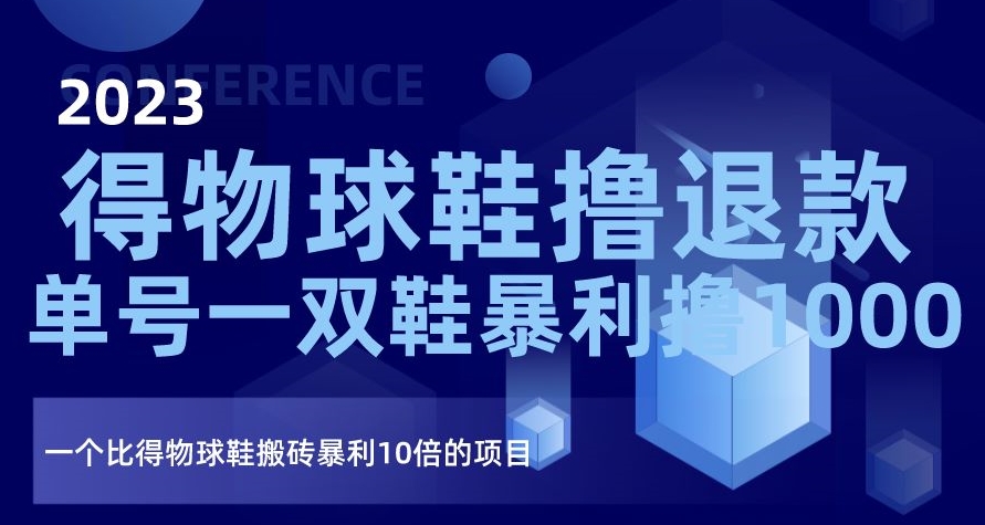 2023得物球鞋撸退款，单号一双鞋暴利撸1000，一个比得物球鞋搬砖暴利10倍的项目【揭秘】|艾一资源