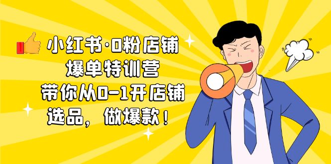 （5334期）小红书·0粉店铺爆单特训营 带你从0-1开店铺，选品，做爆款（课程+工具包）|艾一资源