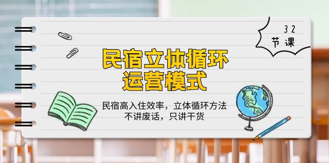 （10284期）民宿 立体循环运营模式：民宿高入住效率，立体循环方法，只讲干货（32节）|艾一资源