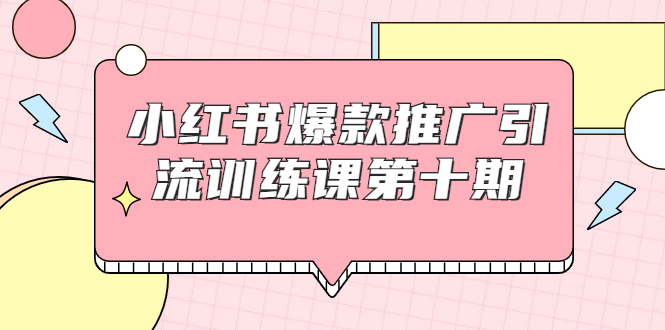 （1693期）小红书爆款推广引流训练课第十期，手把手带你玩转小红书，轻松月入过万