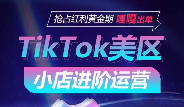 TikTok Shop美区小店进阶运营，抢占红利黄金期 嘎嘎出单|艾一资源