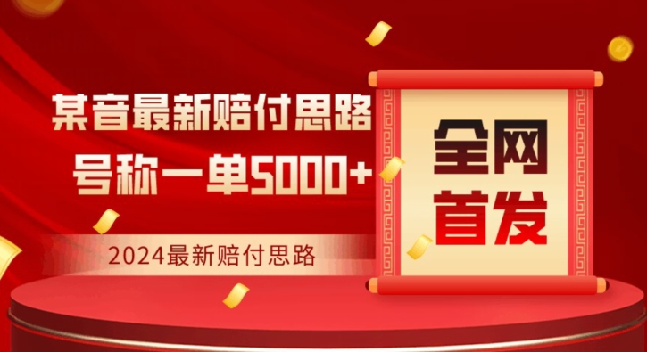 全网首发，2024最新抖音赔付项目，号称一单5000+保姆级拆解【仅揭秘】|艾一资源