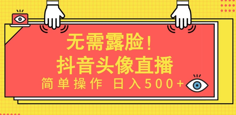 无需露脸，Ai头像直播项目，简单操作日入500+【揭秘】|艾一资源