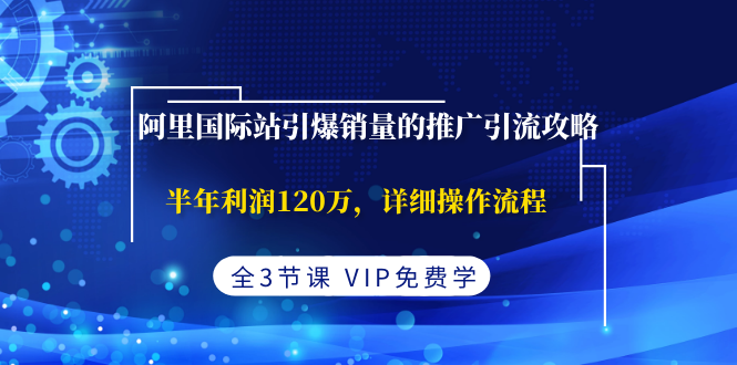 （1374期）阿里国际站引爆销量的推广引流攻略，半年利润120万，详细操作流程(全3节课)|艾一资源