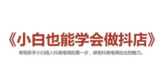 （2006期）2021最新抖音小店无货源课程，小白也能学会做抖店，轻松月入过万